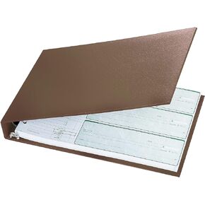 Executive 7 Ring Check Binder, 500 Check Capacity, for 9x13 Inch Sheets, with 6 Year Calendar Organizer, Sleek Business Design, Premium Quality - Black (11703)