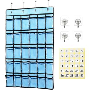 KEEPJOY Classroom Pocket Chart Organizer,Cell Phones Calculator Holder for Classroom Storage, Hanging Wall Door Calculator Phone Caddy for Classroom. (30 Pockets-Black) in Kuwait