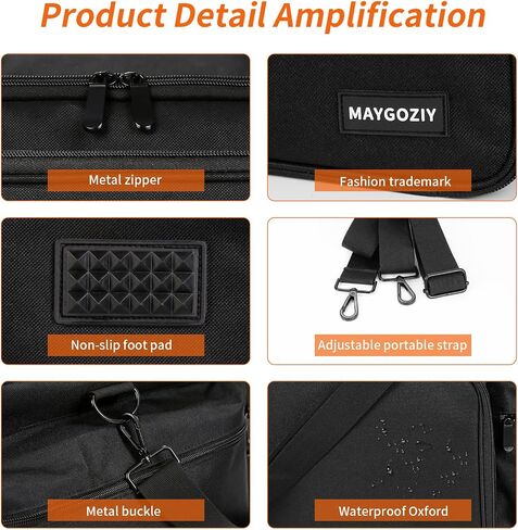 DJ Cable Bag Gig Band Bag, 600D Oxford With Detachable Dividers, Multiple Separate Bags, for Cords, DJ Gear, Sound Equipment, Musical Instrument and Accessories (24''x13''x12'') in Saudi Arabia