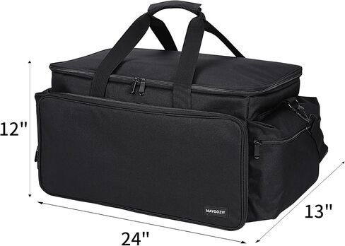 DJ Cable Bag Gig Band Bag, 600D Oxford With Detachable Dividers, Multiple Separate Bags, for Cords, DJ Gear, Sound Equipment, Musical Instrument and Accessories (24''x13''x12'') in Saudi Arabia