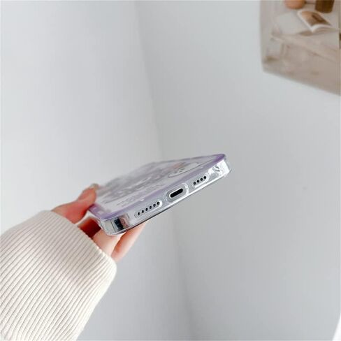 حافظة هاتف ZaAnu لطيفة وشفافة بنمط الرسوم المتحركة Kawaii مصممة لهاتف iPhone 13، غطاء هاتف حماية ناعم نحيف من مادة TPU للنساء والفتيات والأطفال (13-PinkTM) in Kuwait