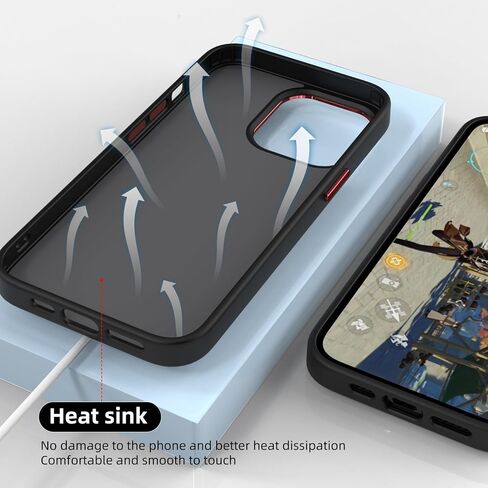 حافظة bounikoo Iphone15 Pro مقاس 6.1 بوصة [متوافقة مع MagSafe] حافظة من ألياف الكربون مع تقنية تبديد الحرارة حافظة واقية متينة مقاومة للصدمات ومضادة للخدش (أسود، Iphone15 PRO 6.1 بوصة) in Saudi Arabia