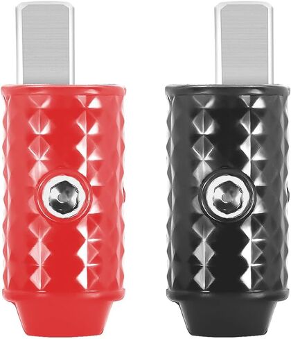 Recoil WI4P Amplifier Power Ground Wire Input Brass 4 Gauge to 4 Gauge with Red Black Silicon Covers, Marine-Grade Satin Chrome Finish, Pair in Saudi Arabia
