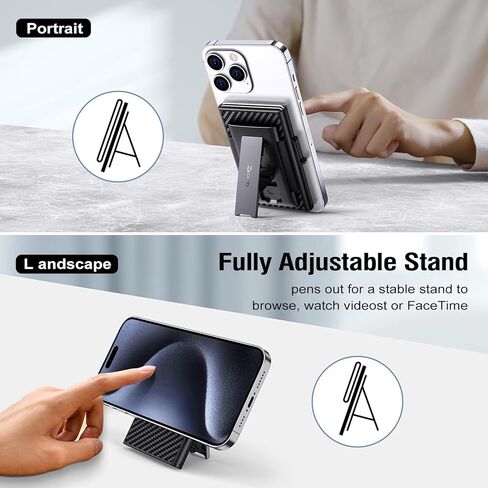 محفظة ZtotopCases المنبثقة المغناطيسية المتوافقة مع محفظة Magsafe للهاتف مع مشبك نقود، مناسبة لـ 3-4 بطاقات، حماية RFID Shield، محفظة Mag Safe لسلسلة iPhone15/14/13/12، أسود in Kuwait