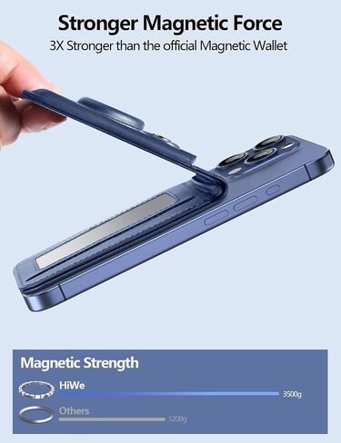 for MagSafe Wallet Stand with AirTag Holder, 6-Cards Holder, RFID Blocking | Stronger Magnetic Wallet for iPhone 12-17 Series, ID Window, 3 Slot, Black in Kuwait