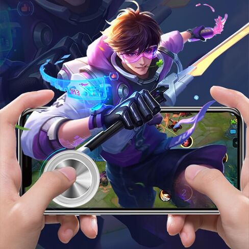 HOMEMO 1 قطعة عصا تحكم لعبة مستديرة للهاتف المحمول الروك زر معدني تحكم الهاتف الذكي شفط كأس غمبد in Kuwait