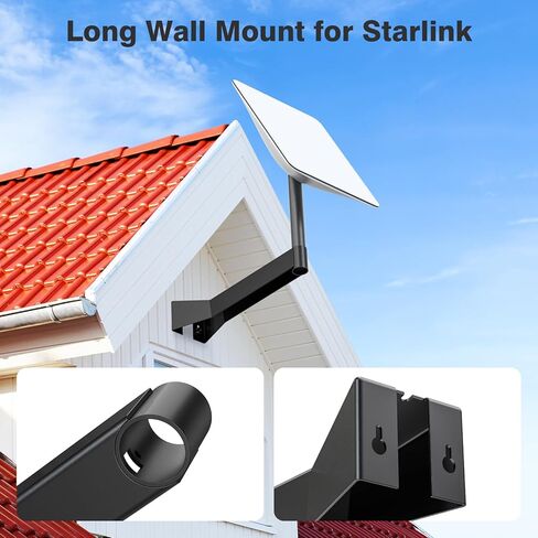 Starlink Mount - Starlink Mounting Kit, Starlink Long Wall Mount, Starlink Wall-Mounted Kit, Starlink Mounting Bracket, Starlink Wall-Mounted Bracket for Starlink Internet Kit Satellite in Kuwait