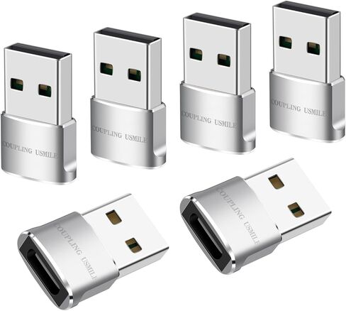 اقتران USMILE USB ذكر إلى USB C محول 4 حزم، USB إلى النوع C شحن / نقل فائق السرعة ووظيفة OTG. متوافق مع أجهزة iPhone15 14 13 Plus Pro Max وiPad Pro Air 4 Mini 6 تقريبًا مع أجهزة USB in Saudi Arabia