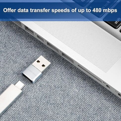 اقتران USMILE USB ذكر إلى USB C محول 4 حزم، USB إلى النوع C شحن / نقل فائق السرعة ووظيفة OTG. متوافق مع أجهزة iPhone15 14 13 Plus Pro Max وiPad Pro Air 4 Mini 6 تقريبًا مع أجهزة USB in Saudi Arabia