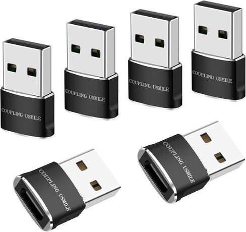 اقتران USMILE USB ذكر إلى USB C محول 4 حزم، USB إلى النوع C شحن / نقل فائق السرعة ووظيفة OTG. متوافق مع أجهزة iPhone15 14 13 Plus Pro Max وiPad Pro Air 4 Mini 6 تقريبًا مع أجهزة USB in Saudi Arabia