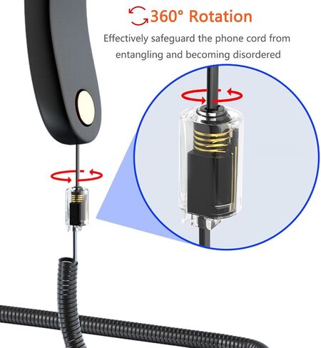 Phone Cord Detangler for Desk Phone, 360 Rotating Detangler for Landline | Lativu 2 Pack 360 Degree Rotating Telephone Cord Detangler Swivel Cord, No Tangle Phone Cord for Telephone in Saudi Arabia