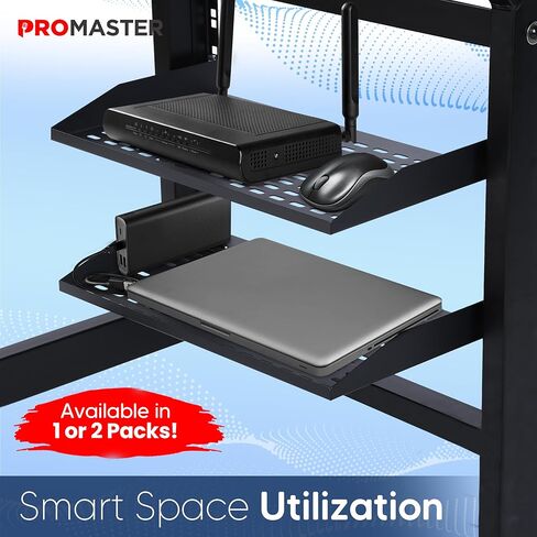 أرفف ProMaster 2-Pack مقاس 19 بوصة 1U: حامل عالمي لرفوف الخادم مقاس 19 بوصة، وتدفق هواء ثابت، وبنية شديدة التحمل، وعمق 10 بوصة، وحجم الدرج 19 بوصة × 10 بوصة × 1.7 بوصة. (العنصر: 10.63 × 2.56 × 19 بوصة .69 بوصة) in Kuwait