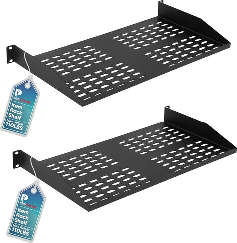 أرفف ProMaster 2-Pack مقاس 19 بوصة 1U: حامل عالمي لرفوف الخادم مقاس 19 بوصة، وتدفق هواء ثابت، وبنية شديدة التحمل، وعمق 10 بوصة، وحجم الدرج 19 بوصة × 10 بوصة × 1.7 بوصة. (العنصر: 10.63 × 2.56 × 19 بوصة .69 بوصة) in Kuwait