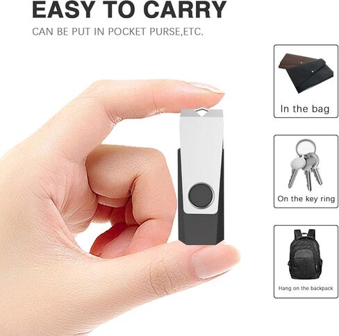 محركات أقراص فلاش 10 عبوات سعة 16 جيجابايت محرك أقراص USB كبير الحجم USB 3.0 محركات أقراص إبهامية 16 جيجابايت مع فتحة سلسلة مفاتيح بمؤشر LED (عبوة سوداء من 10 قطع) in Kuwait