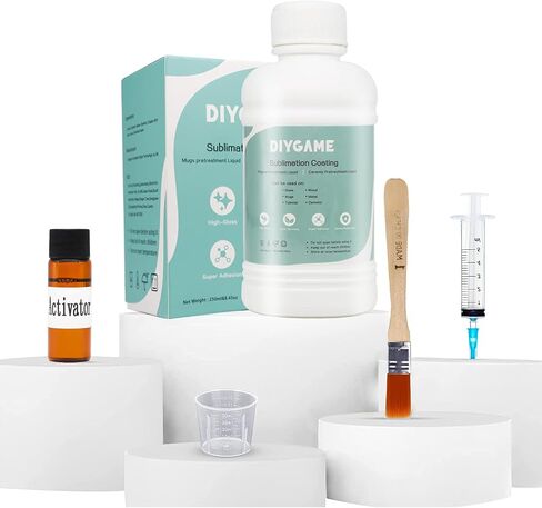 SLANZVAL 250ml Sublimation Coating for Ceramics, Mugs, Phones case, Metal, Wood, Glass, Leather, Tumbler, All Hard Surfaces Sublimation Spray with high Gloss Finish, Waterproof and Super Adhesion in Saudi Arabia
