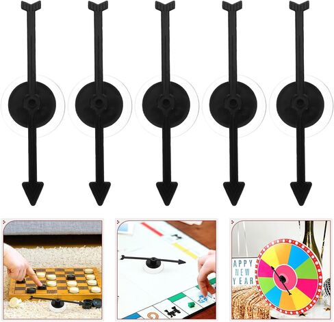 AGFELO 10pcs Arrow Game Spinners 3.9 Inch Plastic Rotating Arrow Spinner for School Students Teaching Classroom Board Table Activity Tool Black in Kuwait