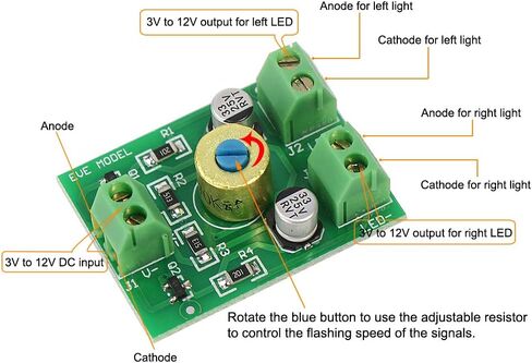 2 قطعة لوحة الدائرة الكهربائية المدمجة وميض إشارات عبور بالتبديل PCB006-2-AMUS in Saudi Arabia
