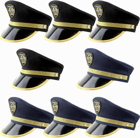 SGBETTER 8 عبوات من قبعة شرطة الأطفال، قبعة ضابط الشرطة، قبعة شرطي الشرطة للأطفال، إكسسوار أزياء الحفلات التنكرية in Kuwait