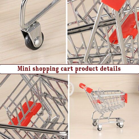 5 قطع من عربة التسوق الصغيرة، عربة يد صغيرة للسوبر ماركت، عربة تسوق، عربة تسوق، وضع عربة تخزين مكتب، العاب زينة in Kuwait