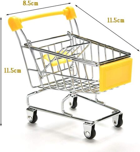 5 قطع من عربة التسوق الصغيرة، عربة يد صغيرة للسوبر ماركت، عربة تسوق، عربة تسوق، وضع عربة تخزين مكتب، العاب زينة in Kuwait