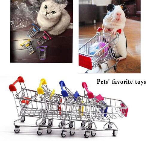 5 قطع من عربة التسوق الصغيرة، عربة يد صغيرة للسوبر ماركت، عربة تسوق، عربة تسوق، وضع عربة تخزين مكتب، العاب زينة in Kuwait