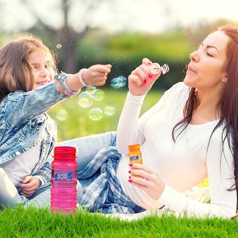 Darice 2 Pack 128oz Bubble Solution Refill for Bubble Machines & Blowers - Easter, Weddings, Birthdays, Outdoor - 4 Big Bubble Wands Included - Non-Toxic Safe for Toddlers & Kids, Colors May Vary in Saudi Arabia