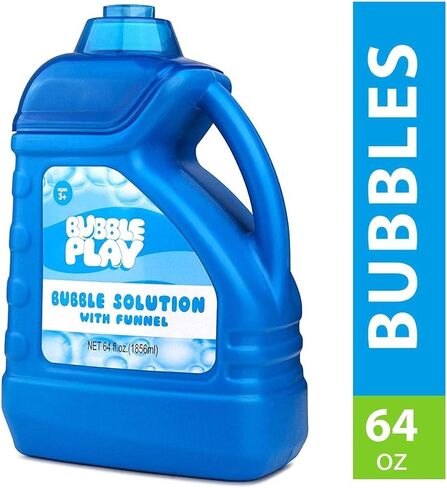Darice 2 Pack 128oz Bubble Solution Refill for Bubble Machines & Blowers - Easter, Weddings, Birthdays, Outdoor - 4 Big Bubble Wands Included - Non-Toxic Safe for Toddlers & Kids, Colors May Vary in Saudi Arabia