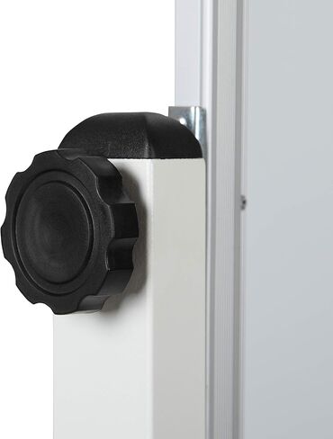 سلسلة Flash Furniture HERCULES مقاس 62.5 بوصة عرض × 62.25 بوصة ارتفاع لوحة إعلانات من الفلين المحمول قابلة للعكس ولوحة بيضاء مع صينية القلم in Saudi Arabia