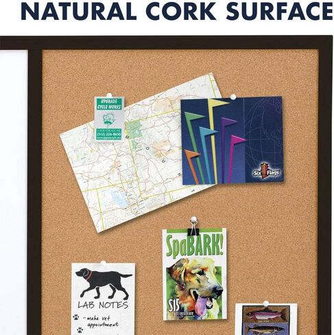 Quartet Combination Whiteboard & Corkboard, 2' x 3' Combo White Board & Cork Board, Black Frame (95223B) in Saudi Arabia