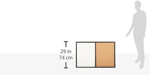 Quartet Combination Whiteboard & Corkboard, 2' x 3' Combo White Board & Cork Board, Black Frame (95223B) in Saudi Arabia