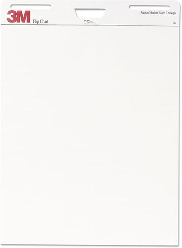3M Flip Chart، 63.5 سم × 76.2 سم، أبيض، 40 ملاءة/وسائد، 2 حفاضات/كرتون MMM570 in Saudi Arabia