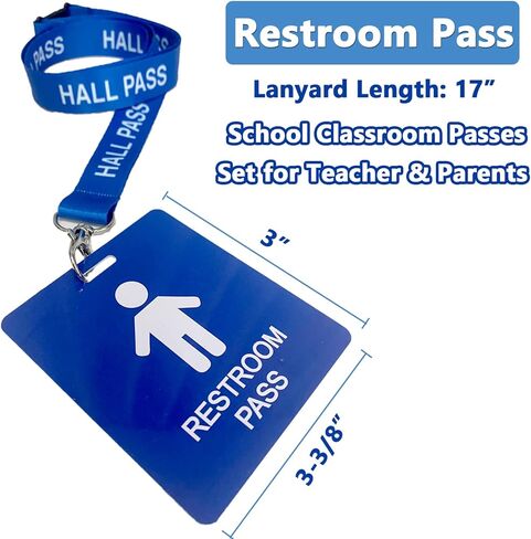 اسهم ممر القاعة مع بطاقات المرور، مجموعة بطاقات الفصل الدراسي غير القابلة للكسر لأولياء الأمور المعلمين (مكتب مكتبة الحمام والممرضة)، 5 قطع (القاعة) in Kuwait