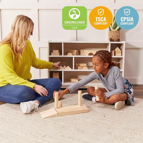 عربة تخزين متنقلة من ECR4Kids، متوسطة الحجم، أثاث للفصل الدراسي، طبيعية in Kuwait