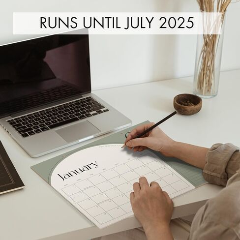 تقويم مكتب جمالي لعام 2024 - تقويم بسيط 2023-2024 لسطح المكتب او الحائط يعمل حتى يوليو 2025 - تقويم كبير مثالي لسهولة التخطيط in Kuwait