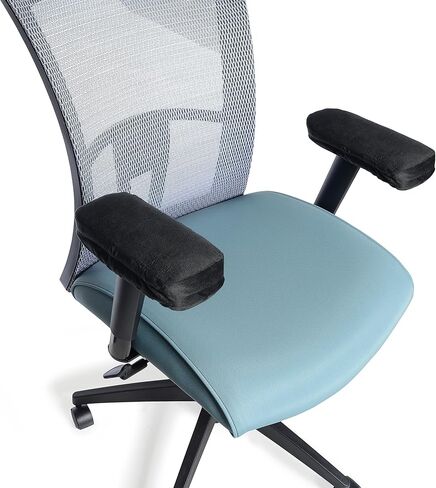 ميليارد وسادة مسند ذراع مريحة لكرسي المكتب من الميموري فوم، وسائد مريحة لكرسي الالعاب للكوع والساعدين مع غطاء قابل للازالة - عبوة من قطعتين من الفوم عالي الكثافة - اسود (9 × 4.25 × 1.5 انش) in Kuwait