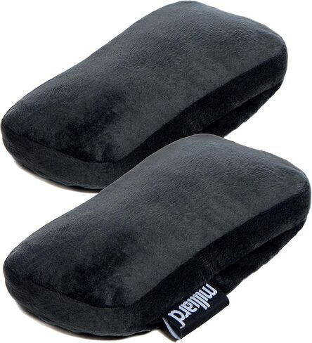 ميليارد وسادة مسند ذراع مريحة لكرسي المكتب من الميموري فوم، وسائد مريحة لكرسي الالعاب للكوع والساعدين مع غطاء قابل للازالة - عبوة من قطعتين من الفوم عالي الكثافة - اسود (9 × 4.25 × 1.5 انش) in Kuwait