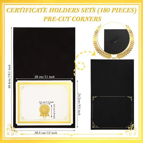 60 Set Certificate Kit Includes 60 Certificate Holders 60 8.5 x 11'' Papers 60 Gold Foil Award Seal Seals, Diploma Cover for Certificates Award (Purple) in Saudi Arabia