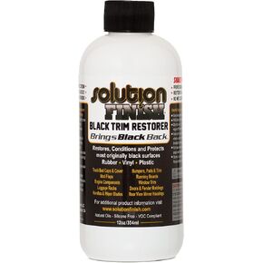 Black Plastic & Vinyl Trim Restorer - Use for Car and Truck Detailing, No Wet Look, Instantly Revives Color to Trim, Bumpers, Mud Flaps, Etc., Black (2 oz)