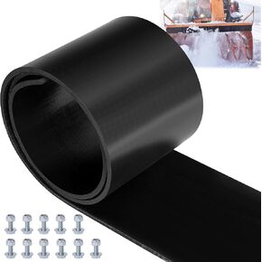 RunNico Universal Snow Plow Blade Flap - 72"x 6"x 1/4" Rubber Snow Deflector with 11 Sets Mounting Hardware - Snowplow Rubber Plow Deflector Attachments,Suitable for 48"-72" Blades