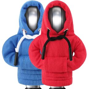 ZHSMS Gear Shift Hoodie، غطاء رأس ناقل الحركة العالمي المحسن، غطاء رأس ناقل الحركة المضحك، 6.3 بوصة تزيين واقي عصا ناقل الحركة (مختلط أسود/أحمر) in Kuwait