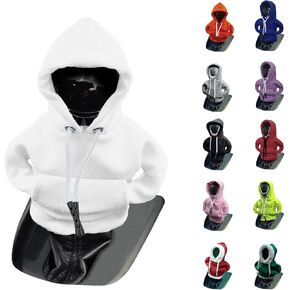 vvag Gear Shift Hoodie, Hoodie Car Gear Shift Cover, Car Shift Knob Hoodie, Automotive Interior Accessories, Universal Fit Knob Cover Gift (Black)