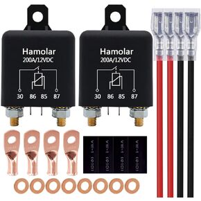 Hamolar 2 Pack 12V DC 120A Starter Relay Switch Car Heavy Duty Split Charge المستمر واجب 4 محطة SPST التبديلات لشاحنة قارب البحرية in Kuwait