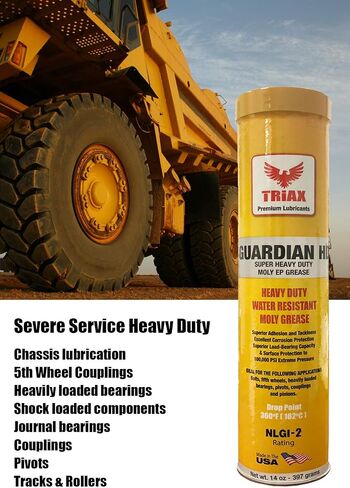 TRIAX Guardian HD Super Heavy Duty Moly EP Grease, True Multi Purpose, Wheel Bearings, Shock Loaded Components, Extremely Tacky, 400 F Drop Point, Zero Separation, 14 Oz Cartridge (1 Tube) in Saudi Arabia