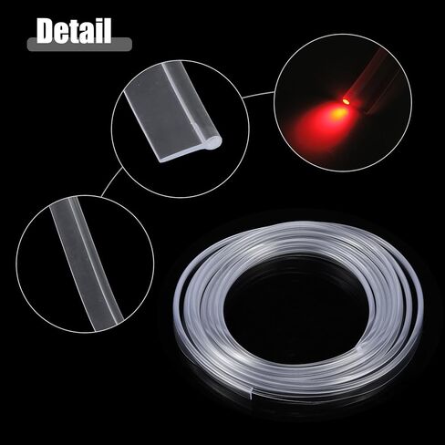 ACROPIX 3mm 0.12" 1m 3.28ft Universal Skirt Side Glow Optic Fiber Cable Car Light Decoration Clear - Pack of 1 in Saudi Arabia