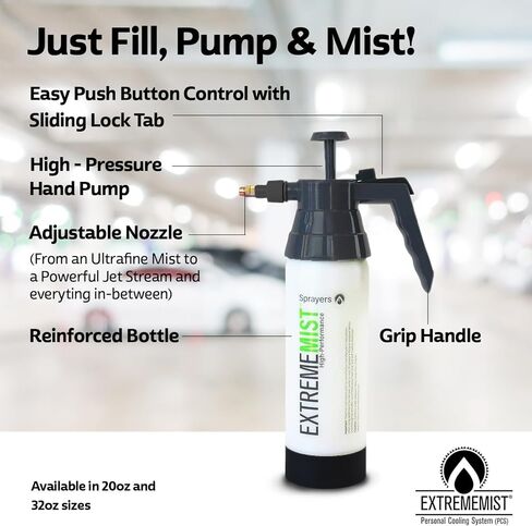 بخاخ سيارات عالي الضغط من EXTREMEMIST - بخاخ مضخة محمول للتفاصيل الداخلية والخارجية - بخاخ محمول مع فوهة قابلة للتعديل - بخاخ متناهية الصغر مستمر لغسيل السيارات - (20 أونصة) in Kuwait