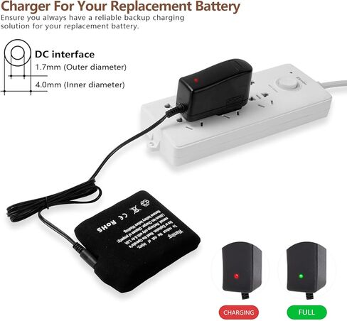سماركي شاحن محول بطارية 8.4 فولت للسترة الحرارية والسترة الحرارية وغطاء الرأس الحراري (موصل 4.0 ملم سهل الاستخدام في الهواء الطلق والسفر in Kuwait