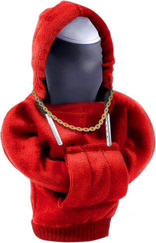 غطاء ناقل الحركة ADGIEN، غطاء رأس ناقل الحركة للسيارات الخارجية: غطاء مقبض ناقل الحركة العالمي للسيارة - سترة قميص مضحكة لمقبض ناقل الحركة - ملحقات داخلية للسيارة، غطاء رأس مقبض ناقل الحركة (أحمر) in Kuwait