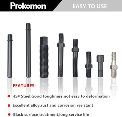 Prokomon Power Steering Pulley Puller Installer Kit for Water Pump, Vacuum Pump Pulleys Installation Remover on Most Engines in Kuwait
