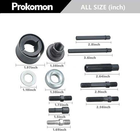 Prokomon Power Steering Pulley Puller Installer Kit for Water Pump, Vacuum Pump Pulleys Installation Remover on Most Engines in Kuwait