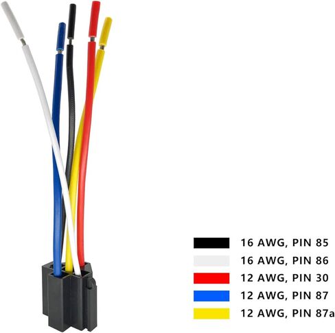 irhapsody 80/60Amp 12v 5-pin Relay Kit, spdt 12-Volt Bosch Style Automotive Relay with Heavy-Duty Pigtail, 6-Pack in Saudi Arabia